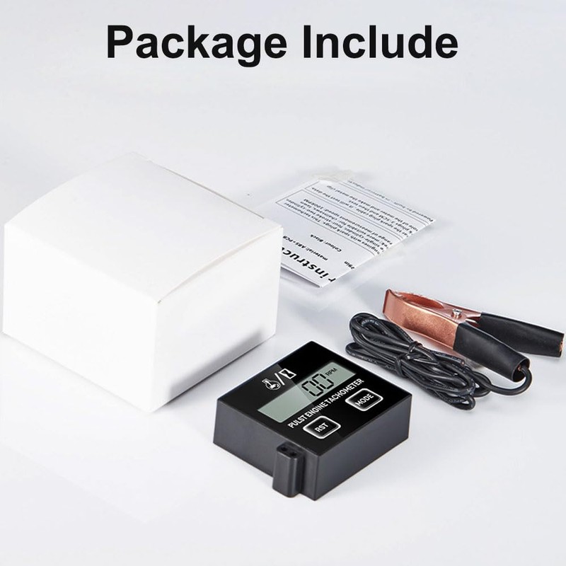 Small Engine Tachometer, Digital Tachometer Tach Gauge Reset Function Equipped