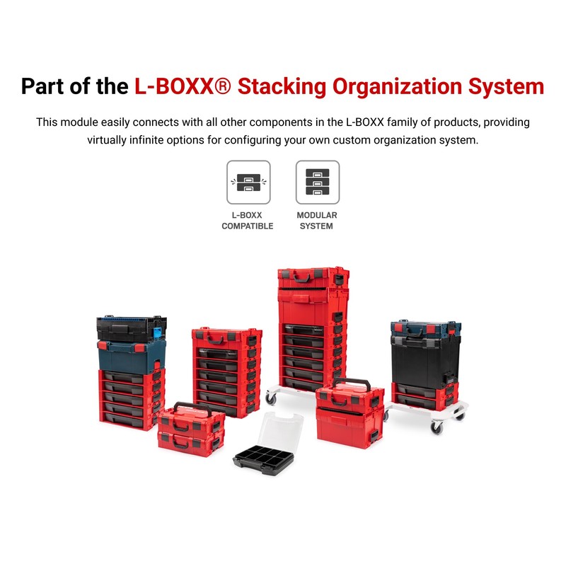 TEKTON 3-Drawer Stack with Tool Box (L-BOXX 2) and Parts