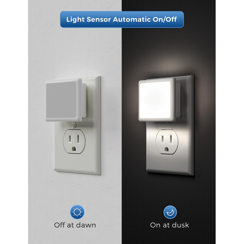 L LOHAS LED Night Lights Plug into Wall 2-Pack, 0.3W