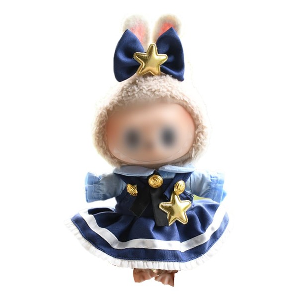 IKOPFLN 1 Set Kaninchen Officer Kleid + Kopfbedeckung, Puppenkleidung für
