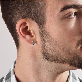 Viking Earrings for Men 925 Sterling Silver Celtic Knot Hoop Earrings Viking Black Hoop Earring Small Huggie Hoop Earrings Jewelry Gifts for Women Men