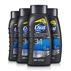Dial For Men Hair + Body Wash, Hydro Fresh, 20 Ounce (Pack of 4)