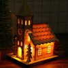 IMIKEYA Christmas Village House Wooden Luminous Led House Village Mini