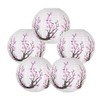 Auch 5 Pack Chinese Japanese Pink Cherry Flowers (12" Diameter)