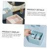 FELTECHELECTR Elegant Cotton Swab Case Storage Canister for Cosmetics Desktop
