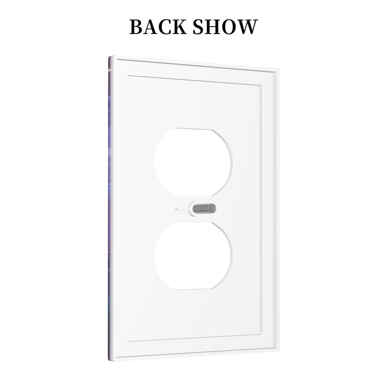 Ukutarly Galaxy Decorative Electrical Outlet Covers Space Blue Night Starry