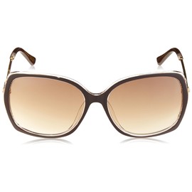 TAHARI Women's Th724 UV Protective Rhinestone Metal Temple Women s Oval Sunglasses Elegant Gifts for Women 60 mm, Brown, mm US