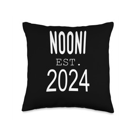 NOONI Est.2024 New Baby Matching Family Pregnancy Throw Pillow, 16x16, Multicolor