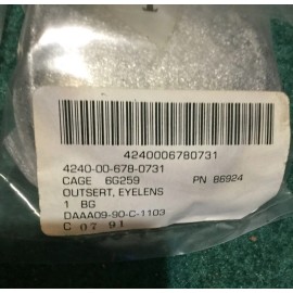 US Army M17A1/A2 Gas Mask Outserts / Eye lens NSN 4240-00-678-0731