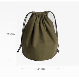 Expanded Canvas Drawstring Bag, Storage Pouch, For Outdoors, Foldable, Travel, Laundry Bag, Tool Storage, Lightweight & Durable, Camping, Fishing, Hiking, Mountain Climbing, 2 Sizes & 2 Colors, green