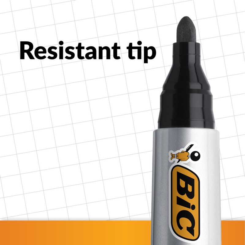 BIC Marking 2000 ECOlutions Permanent Bullet Tip Markers - Black,