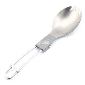 TOAKS Ultralight Titanium Tableware Outdoor Flatware Cutlery Fork and Spoon (T-21)