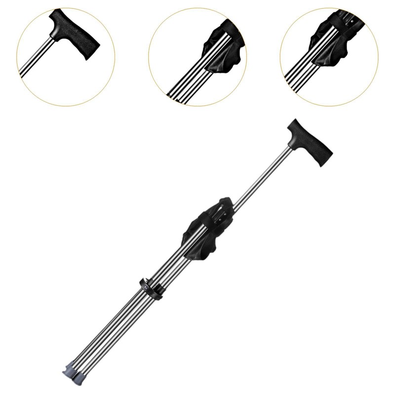 perfeclan Trekking Pole with Seat, Portable Stool, Practical Non-Slip Folding