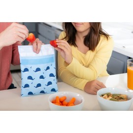 ROLL'EAT ® Snack'n'Go Animals | Reusable Snack Bag | Kids Snacks Container | Eco Friendly Food Bag | Reusable Bag for Snack Storage | Raccoon Design