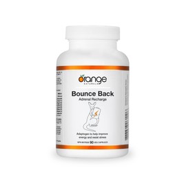 Orange Naturals - Bounce Back - 90 v-caps - Adrenal Recharge Supplements - Adaptogens Helps Improve Energy, Pressure Relief, Physical And Mental Performance, Promote Relaxation and Glandular Repair