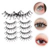 VICASKY 5 Pairs Long False Eyelashes with Rhinestones Decorative for