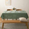 ATsense Tablecloth, green, linen look, 100% washed cotton, square, 140