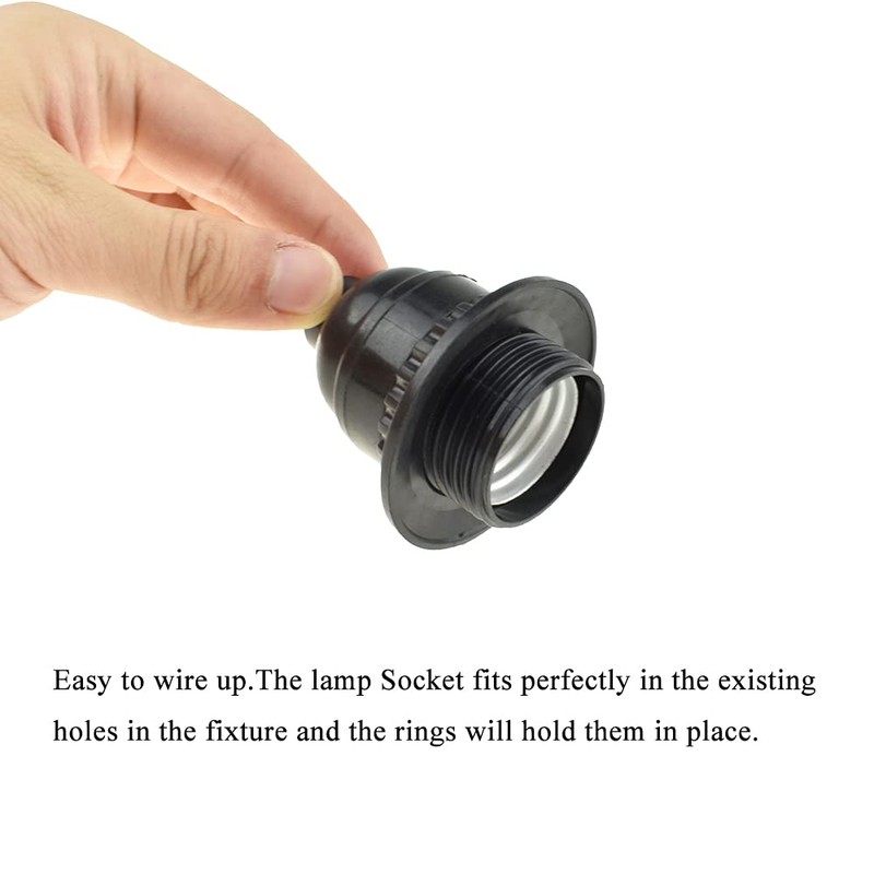 HAHIYO E26 E27 Lamp Socket Screw in Mount Light Socket