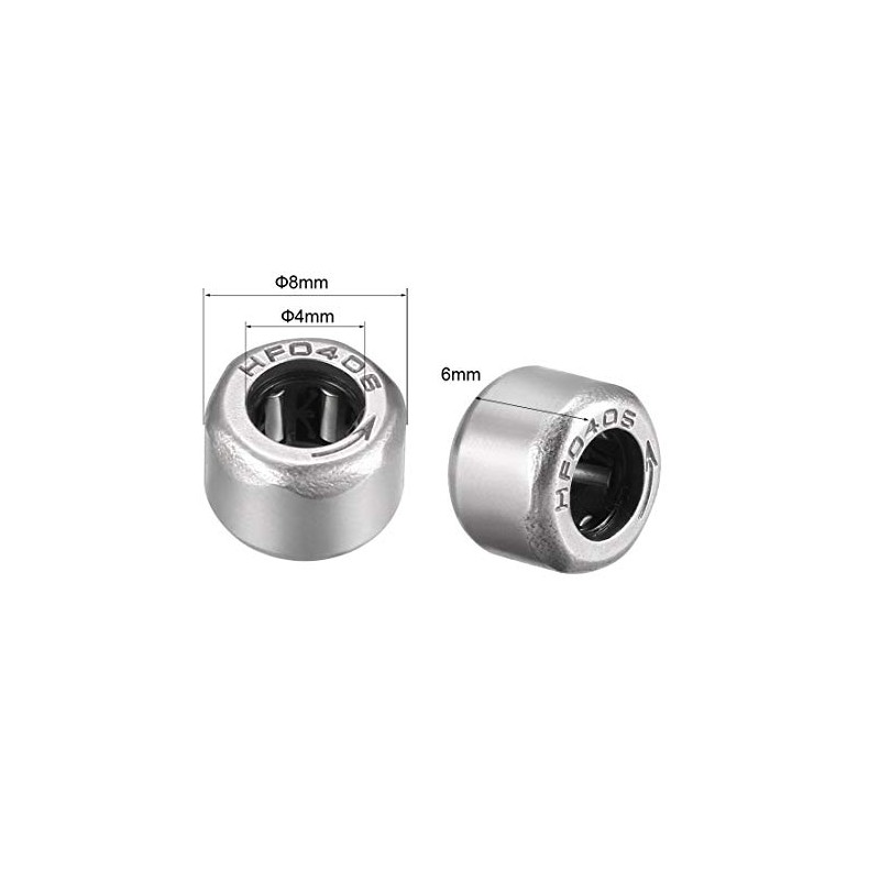sourcing map Needle Roller Bearings, 4mm Bore 8mm OD 6mm
