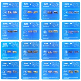 Inkesky 4 Pairs Re-usable Quick Link for Bike Chains - Compatible with Shimano/KMC/Campagnolo/SRAM (9-Speed (Rainbow))