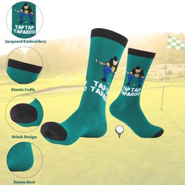 Funny Golf Socks Crazy Socks Golf Dress Socks Casual Cotton Crew Socks, Novelty Gifts For Men, Women and Teens - Tap Tap Taparoo