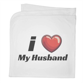 Azeeda 'I Love My Husband' Cotton Baby Blanket/Shawl (BY00040052)