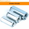 10pcs M12-1.75 x 38mm Long Rod Nut Hex Coupling Nuts,