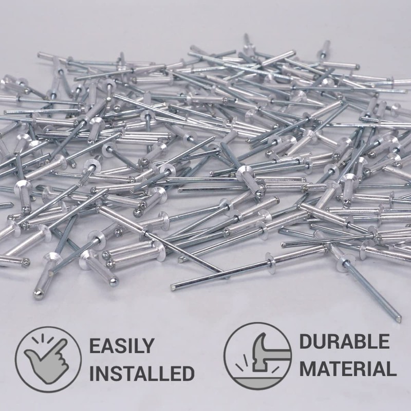 SKIR'CO (Pack of 100) Aluminium Countersunk Blind Rivets 3.0 x