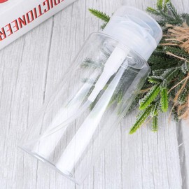 SUPVOX 300ml Makeup Remover Pump Bottle Empty Lockable Pump Dispenser Cosmetic Press Bottle for Outdoor Trip Travel