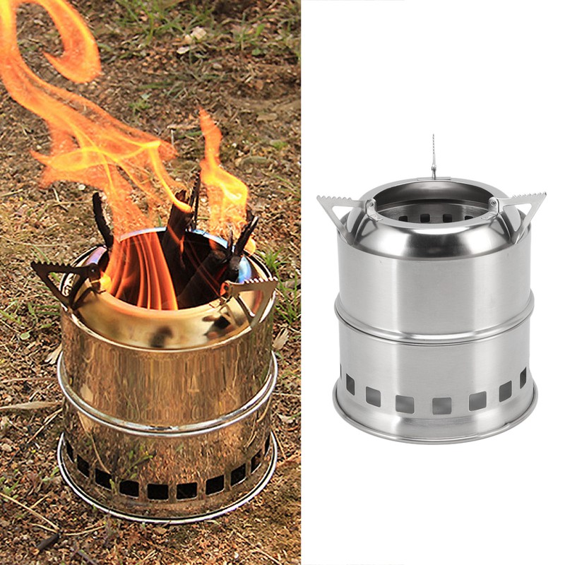 Mini Alcohol Stove for Camping Hiking Stainless Steel Campfire Stove