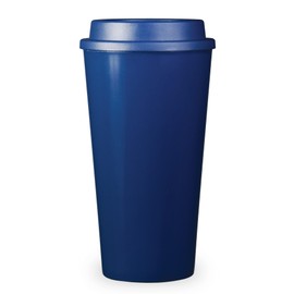 Simply Green Solutions - Reusable Coffee Cups with Lids, Thermal Cups for Hot and Cold Drinks, Double Wall Tumbler, To Go Coffee Cups, 16 oz Coffee Tumbler, Screw-On Sip Lid, Dishwasher Safe, Blue