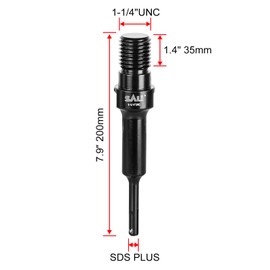 SALI Core Drill Bit Adapter 1-1/4" UNC to SDS Plus Drill Bit Adapter for Saw Threaded Diamond Hole Diamond Core Drill