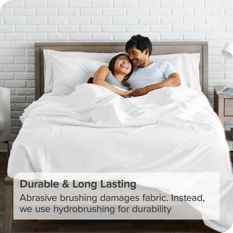 Bare Home Flat Top Sheet Premium 1800 Ultra-Soft Microfiber Collection