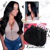 Moresoo Seamless Clip in Hair Extensions Real Human Hair Black