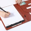 VANRA Padfolio Clipboard Folder Leather Portfolio Binder Organizer Interview Resume