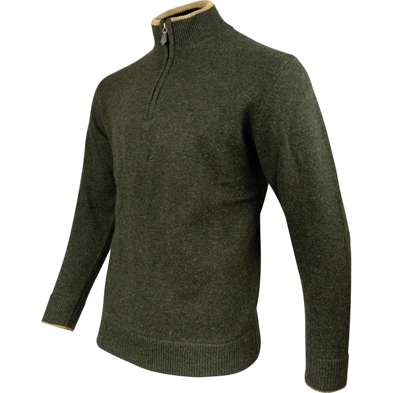 JACK PYKE Ashcombe 100% Lambswool Long Sleeve Zip Knit Jumper
