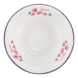 FRCOLOR Vintage Enamel Wash Basin Versatile Bath Kitchen Serving Bowl Retro Enameled Bowl for Foot Soaking Face Washing Vegetable Cleaning Durable Easy to Clean