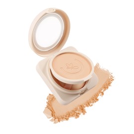 GEUUFEA Matte Pressed Powder, Wet & Dry Concealer Foundation, Oil Control Flawless Setting Powder, Portable Face Makeup Compact with Puff Applicator