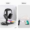 Headphone Stand with 15w Wireless Charger, Suguder 4 in 1