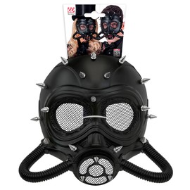 W WIDMANN MILANO Party Fashion - Black Hard Plastic Gas Mask Accessory for Steampunk Soldier Military Costume