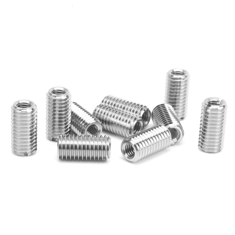 10Pcs Repair Nut Slotted Stainless Steel Thread Extension Reduce Sleeve