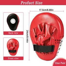 Boxing Pads Focus Mitts, Hook and Jab Punch Bag Target Training Curved