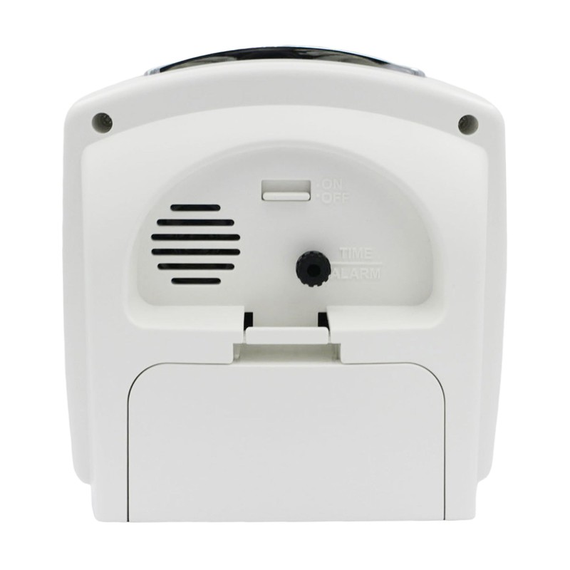 Seiko Serene Non Ticking Bedroom Alarm Clock, 5 Inch, White