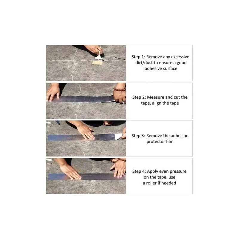 Cinta Impermeable Adhesiva Gris Resistente Sellador Fugas 10cm*5m