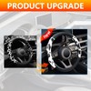 Cow Print Steering Wheel Cover, Universal 14.5-15 inch Breathable Microfiber