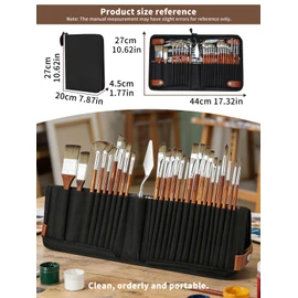 Zuplo 26Pcs Paint Brush Set for Acrylic Painting & Watercolor Brushes, Professional Acrylic Paint Brushes with Assorted Tips and Palette Knife, Art Supplies for Oil, Gouache and Face Painting