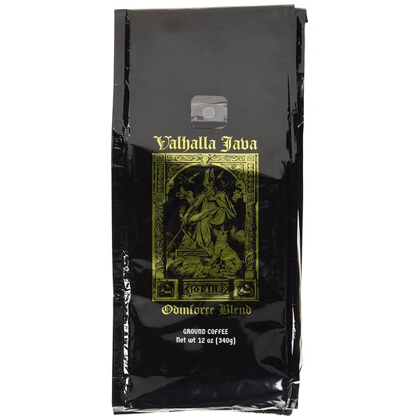 VALHALLA JAVA Bagged Coffee Grounds [12 Oz.] USDA Certified Organic, Fair Trade, Arabica, Robusta (1-Pack)