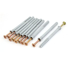 IIVVERR 8mm Dia 100mm Length Phillips Screw Nylon Pipe Hammer Drive Expansion Bolt 10pcs (8mm Dia 100mm Longitud Tornillo Phillips Tubería de nylon Martillo Expansión Perno 10pcs