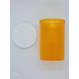 AJTM 10 Pack, 20 Dram Snap Cap, Pill Herb Vials Bottles w/lids, Amber