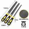 8-Inch Professional High Carbon Steel File Set – Flat, Round